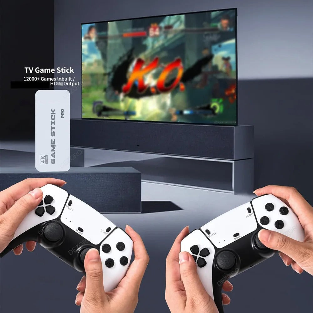 Game Stick 4k PRO - meer dan 20.000 games, 2 PS5-controllers