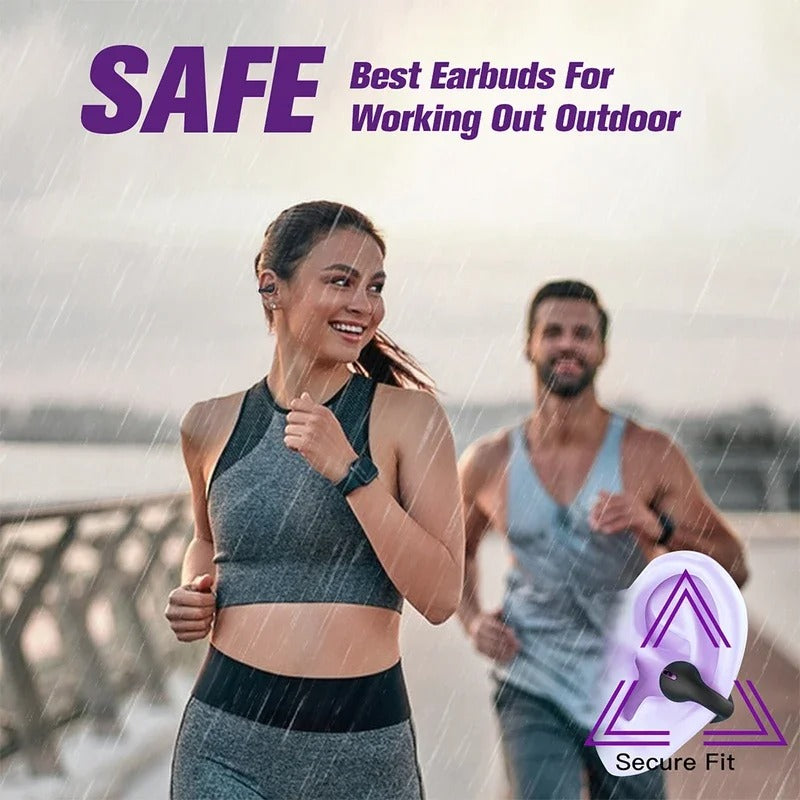 AeroPulse Open-Ear Bone-Conduction Headphones — Durable Build, Waterproof Design