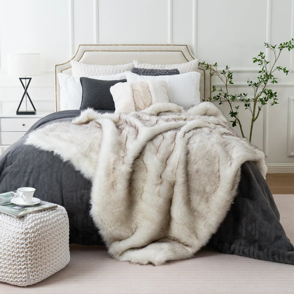 Silvara Luxe Faux Fur Throw — Dense Pile, Plush Texture
