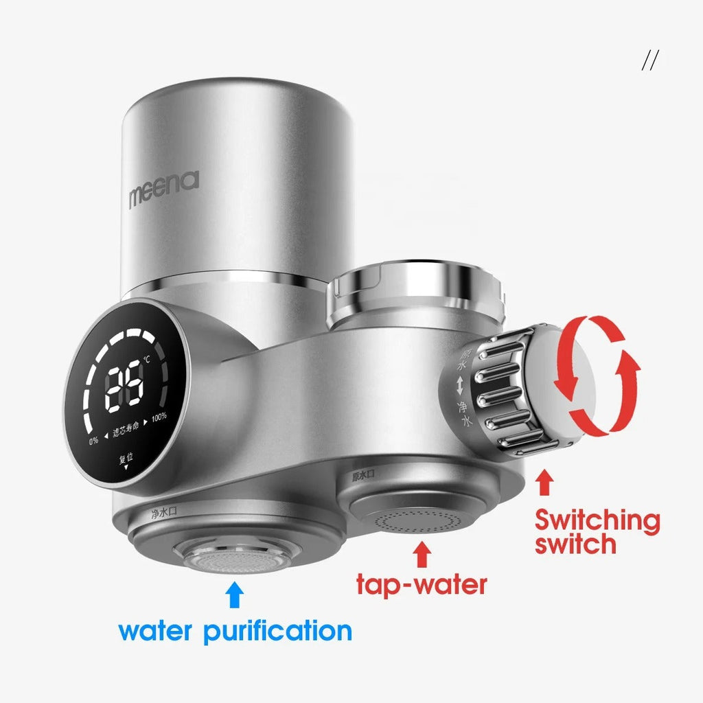 ClearView LED Faucet Water Filter — Digital Display, Mineral Retention, Contaminant Removal