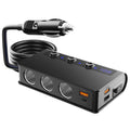 NovaCharge 180W-laddare för fordon med fyra portar — USB-portar, cigarettändaruttag