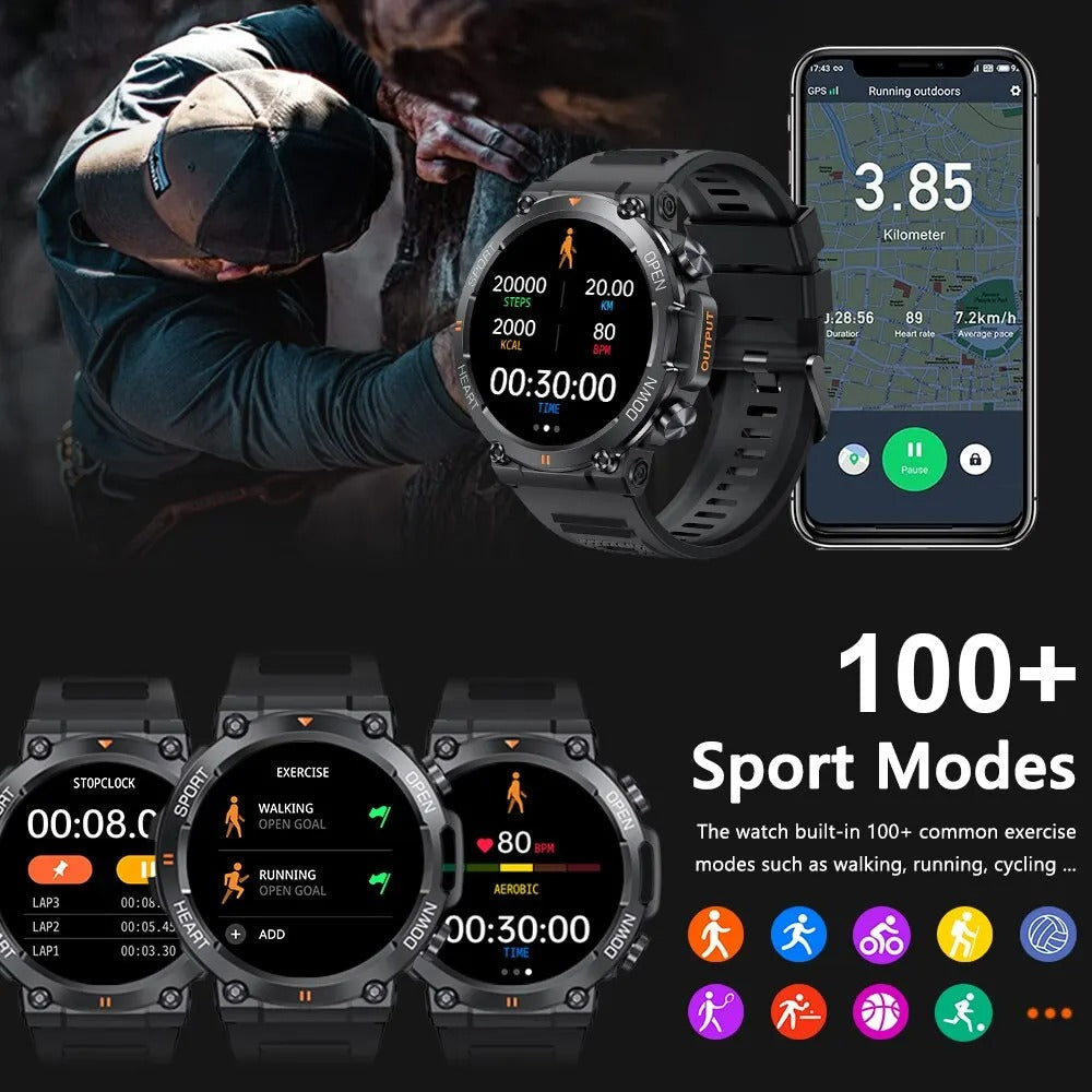 Titan Watches taktisk smartwatch — uforgængeligt, lang batteritid