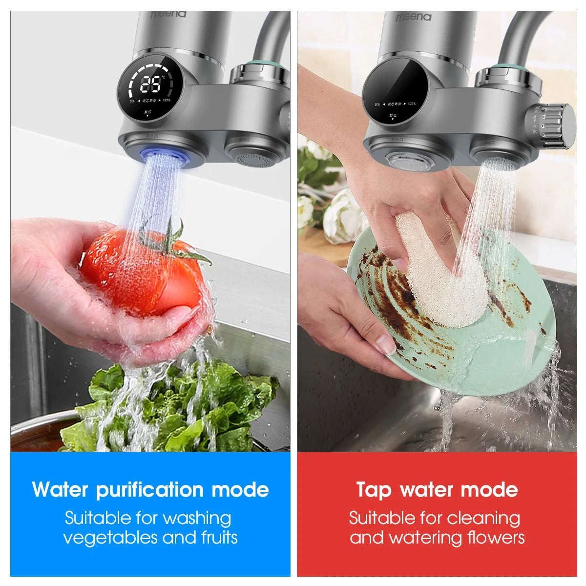 ClearView LED Faucet Water Filter — Digital Display, Mineral Retention, Contaminant Removal