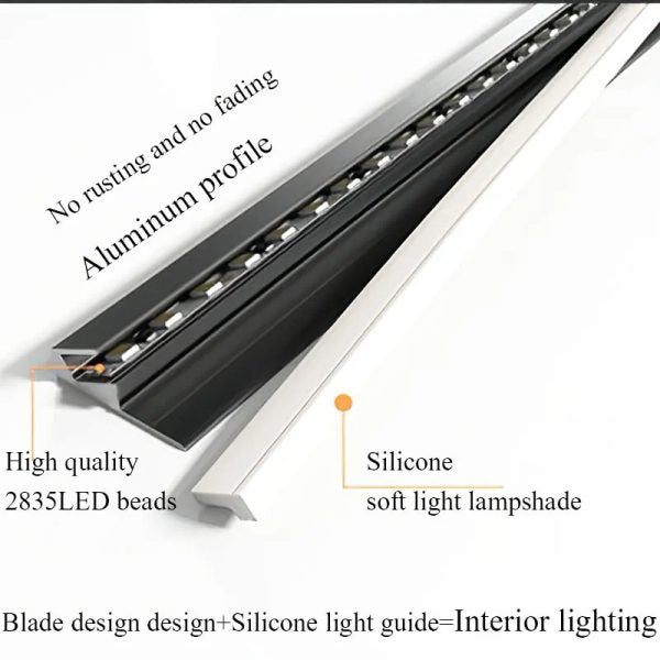 45 Degree LED Under Cabinet Lighting Bars Invisible Ultra Thin Strips | Filindra