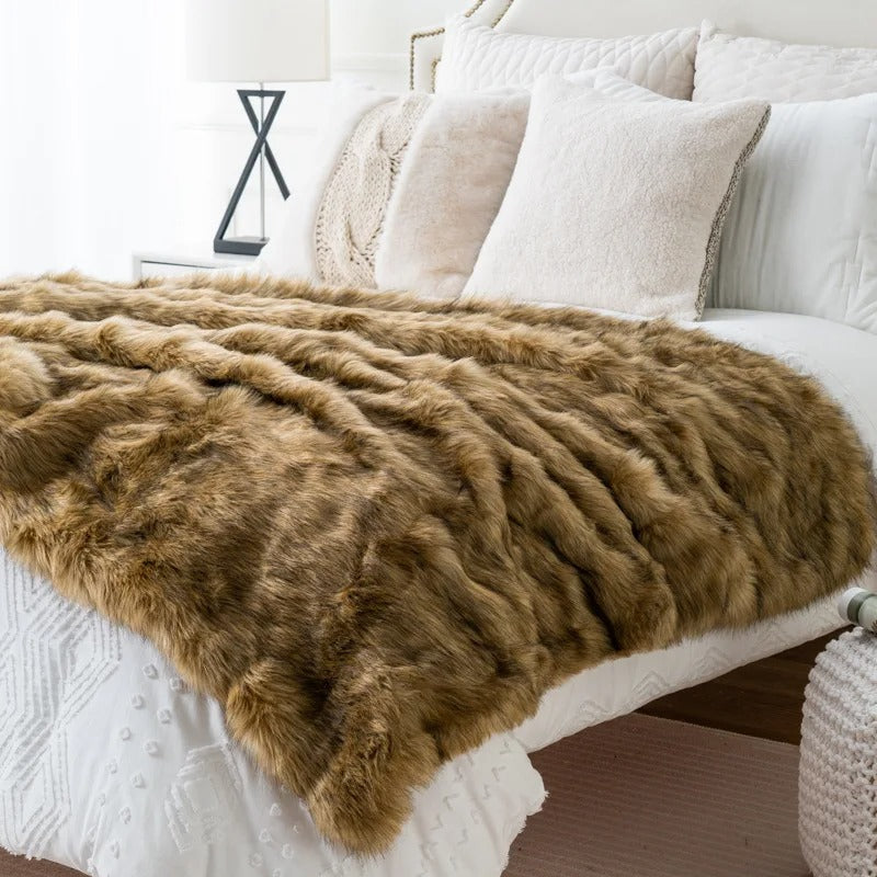 Silvara Luxe Faux Fur Throw — Dense Pile, Plush Texture