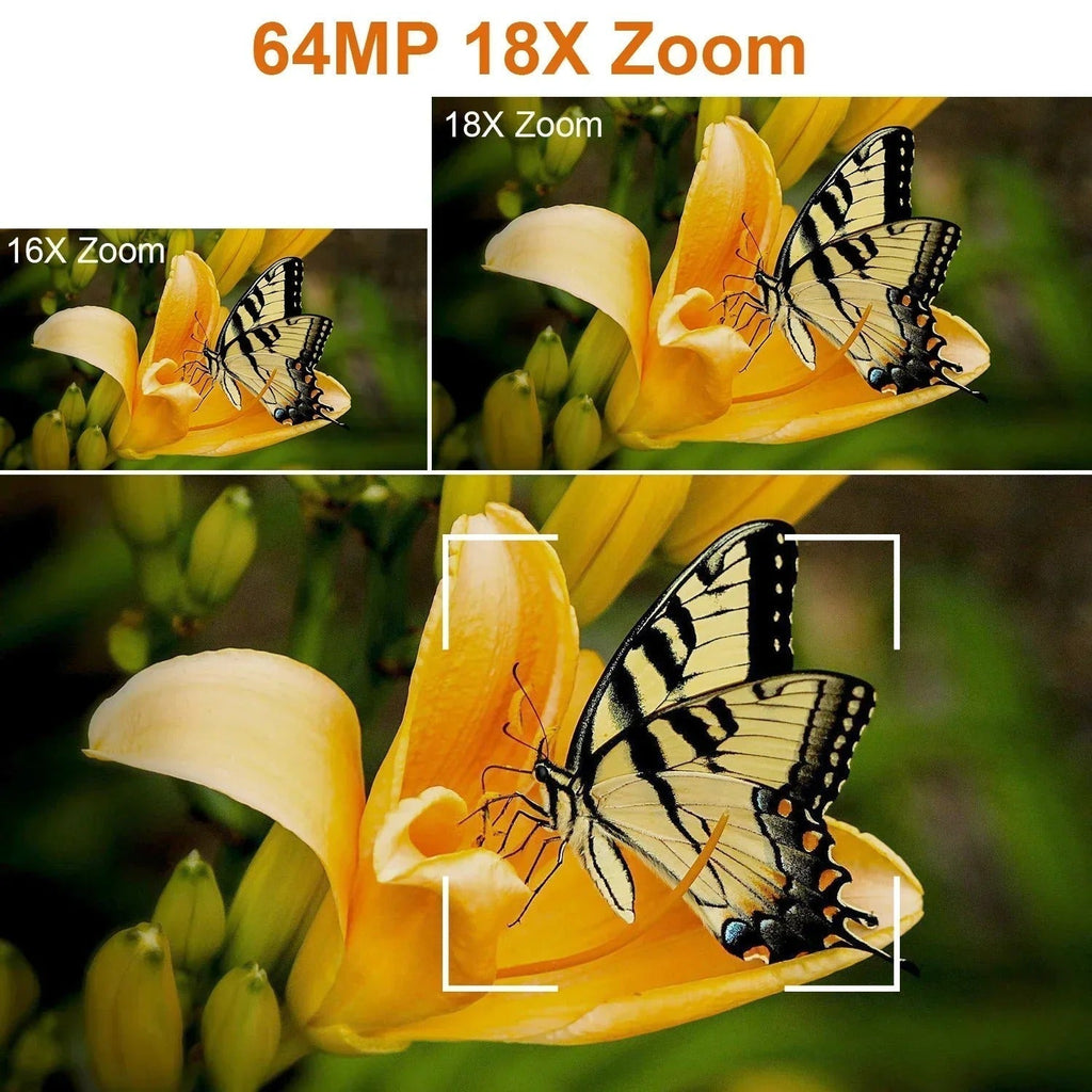 Videocamera per vlog NexaCam — Zoom 18x, schermo rotante, ingresso per microfono