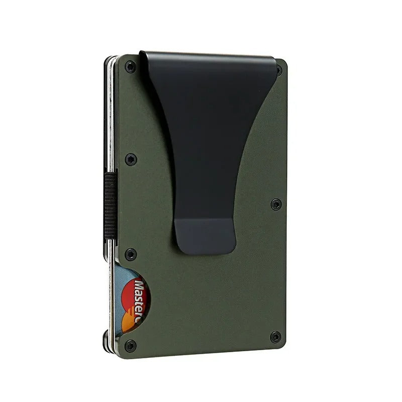 Kirrea Slim RFID Card Holder – Matte Cobalt Titanium, Ultra-Light Unisex Wallet