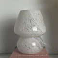 Vintage Glass Mushroom Lamp — LED Bedside Accent Light