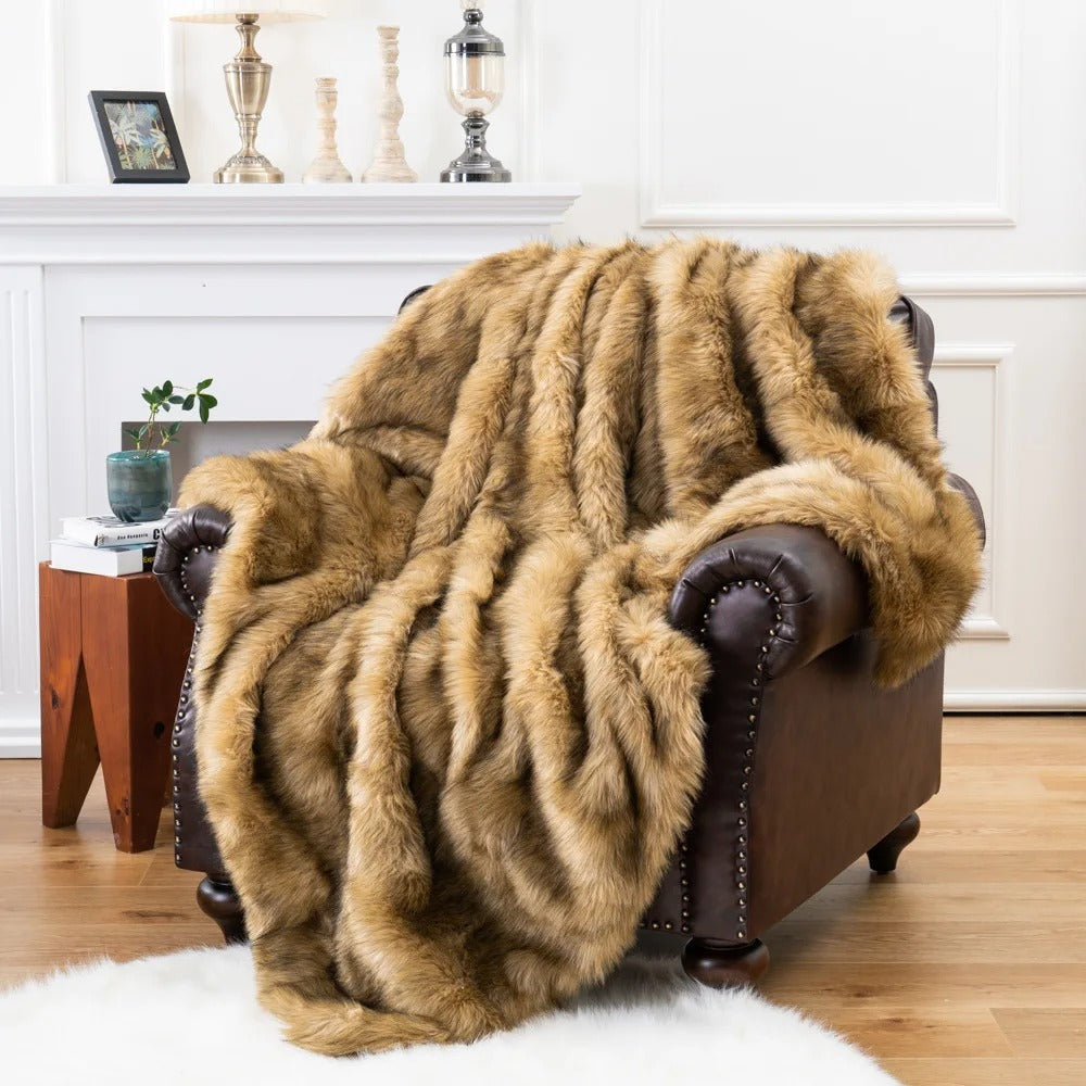 Silvara Luxe Faux Fur Throw — Dense Pile, Plush Texture