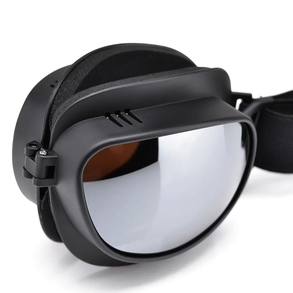 Vintage-Motorradbrille - winddicht, 100 % UV-Schutz