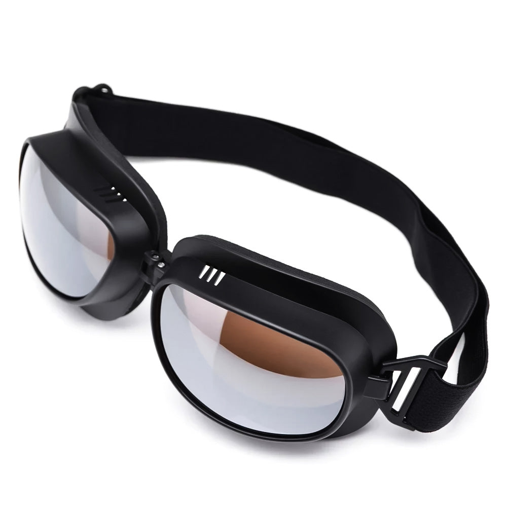 Vintage-Motorradbrille - winddicht, 100 % UV-Schutz