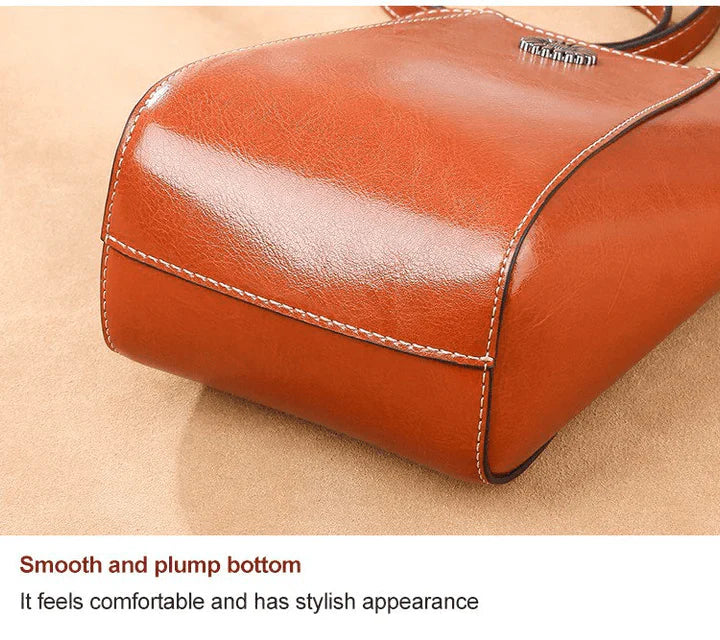Retro-Umhängetasche aus Leder — stilvolle Schultertasche, 14x6x18cm