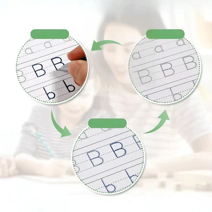 Magic Reusable Copybook Set — Trace Letters, Numbers & Shapes