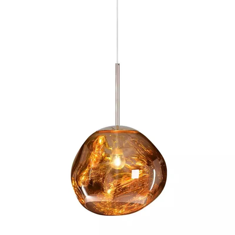 Suspension en verre Liora — Abat-jour sculptural moderne, éclairage d’ambiance chaleureux