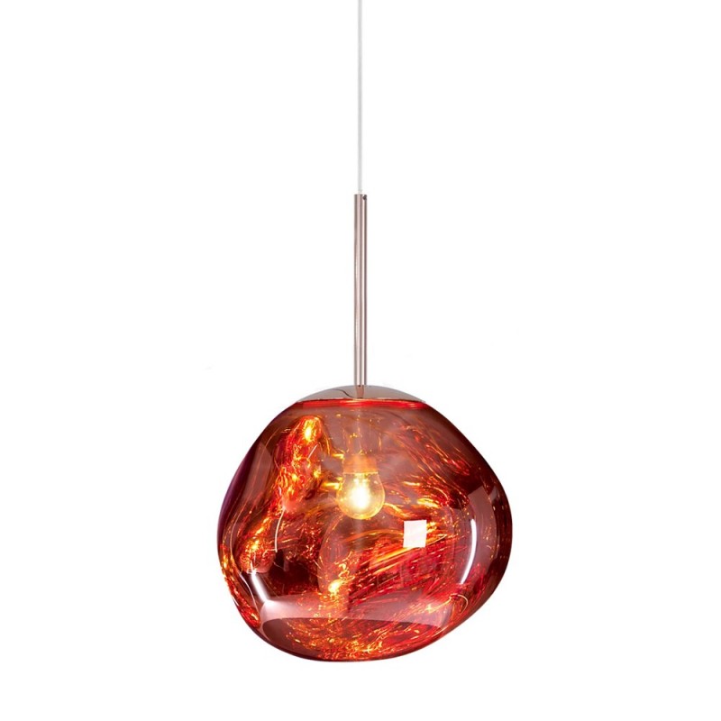 Suspension en verre Liora — Abat-jour sculptural moderne, éclairage d’ambiance chaleureux