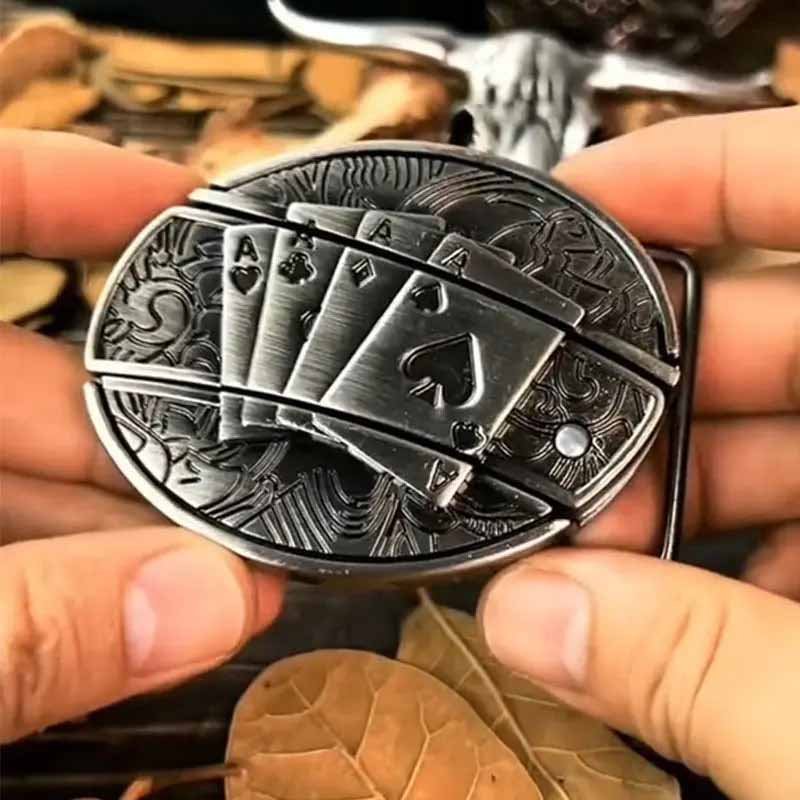Metal Oval Cowboys Belt Buckle – Western Style Durable & Decorative | Filindra