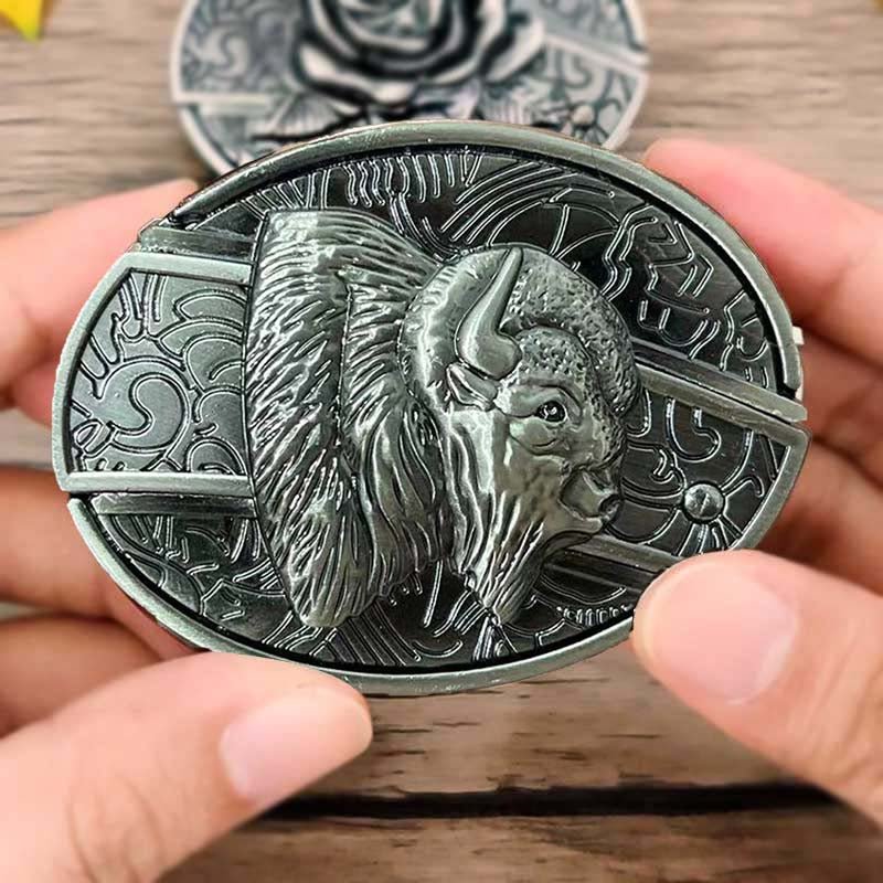 Metal Oval Cowboys Belt Buckle – Western Style Durable & Decorative | Filindra