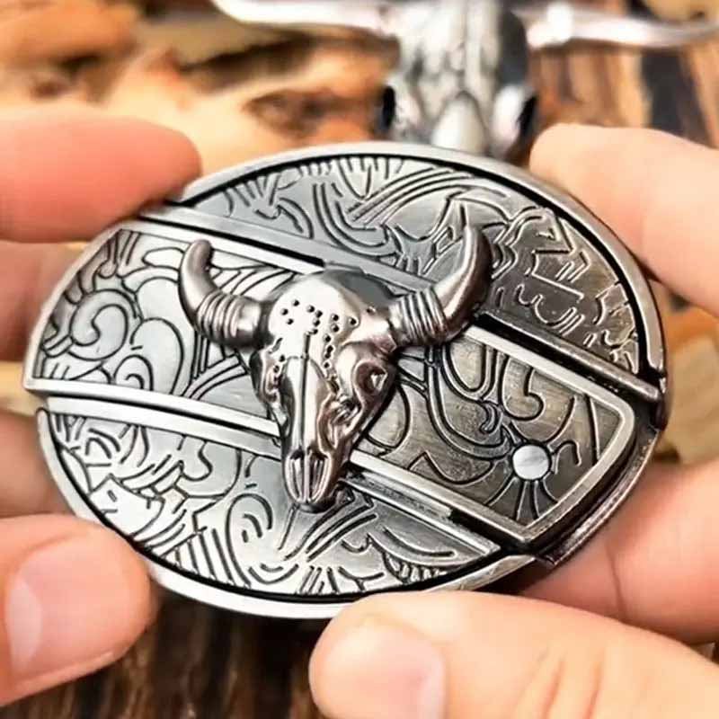 Metal Oval Cowboys Belt Buckle – Western Style Durable & Decorative | Filindra