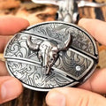 Metal Oval Cowboys Belt Buckle – Western Style Durable & Decorative | Filindra
