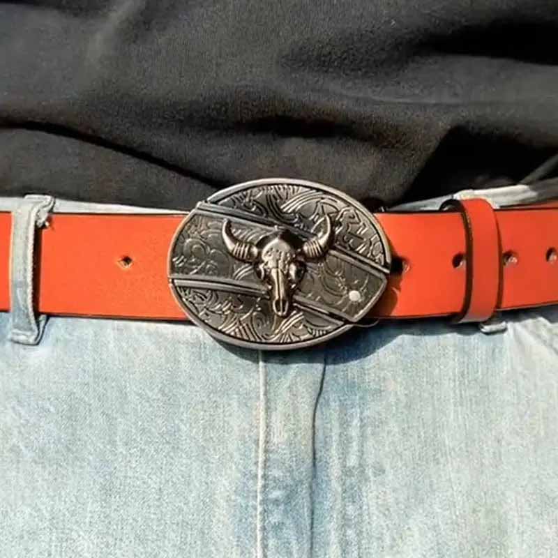 Metal Oval Cowboys Belt Buckle – Western Style Durable & Decorative | Filindra