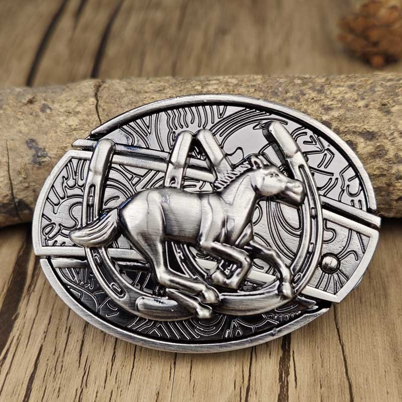 Metal Oval Cowboys Belt Buckle – Western Style Durable & Decorative | Filindra