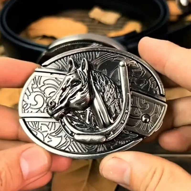 Metal Oval Cowboys Belt Buckle – Western Style Durable & Decorative | Filindra