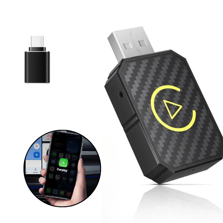 Mini Wireless CarPlay Adapter for iPhone – Bluetooth Converter Compatible With Over 800 Cars Worldwide