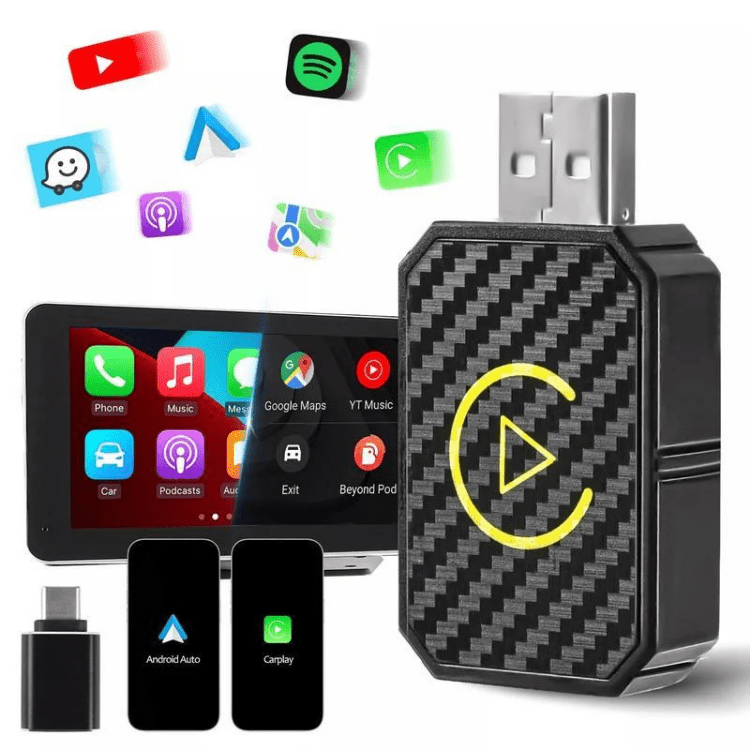 Mini Wireless CarPlay Adapter for iPhone – Bluetooth Converter Compatible With Over 800 Cars Worldwide