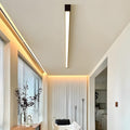 Dimmable LED Ceiling Light — Slim Black Aluminum Linear Fixture