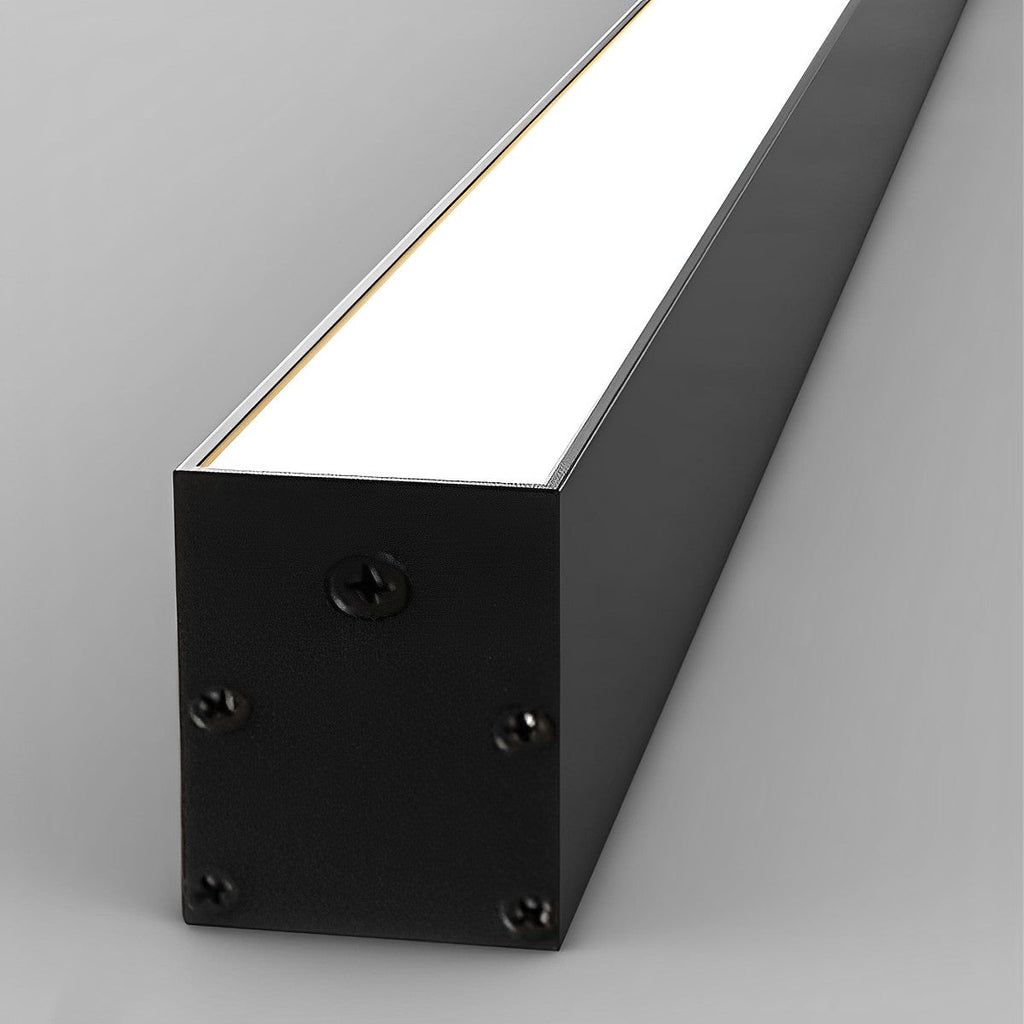 Dimmable LED Ceiling Light — Slim Black Aluminum Linear Fixture