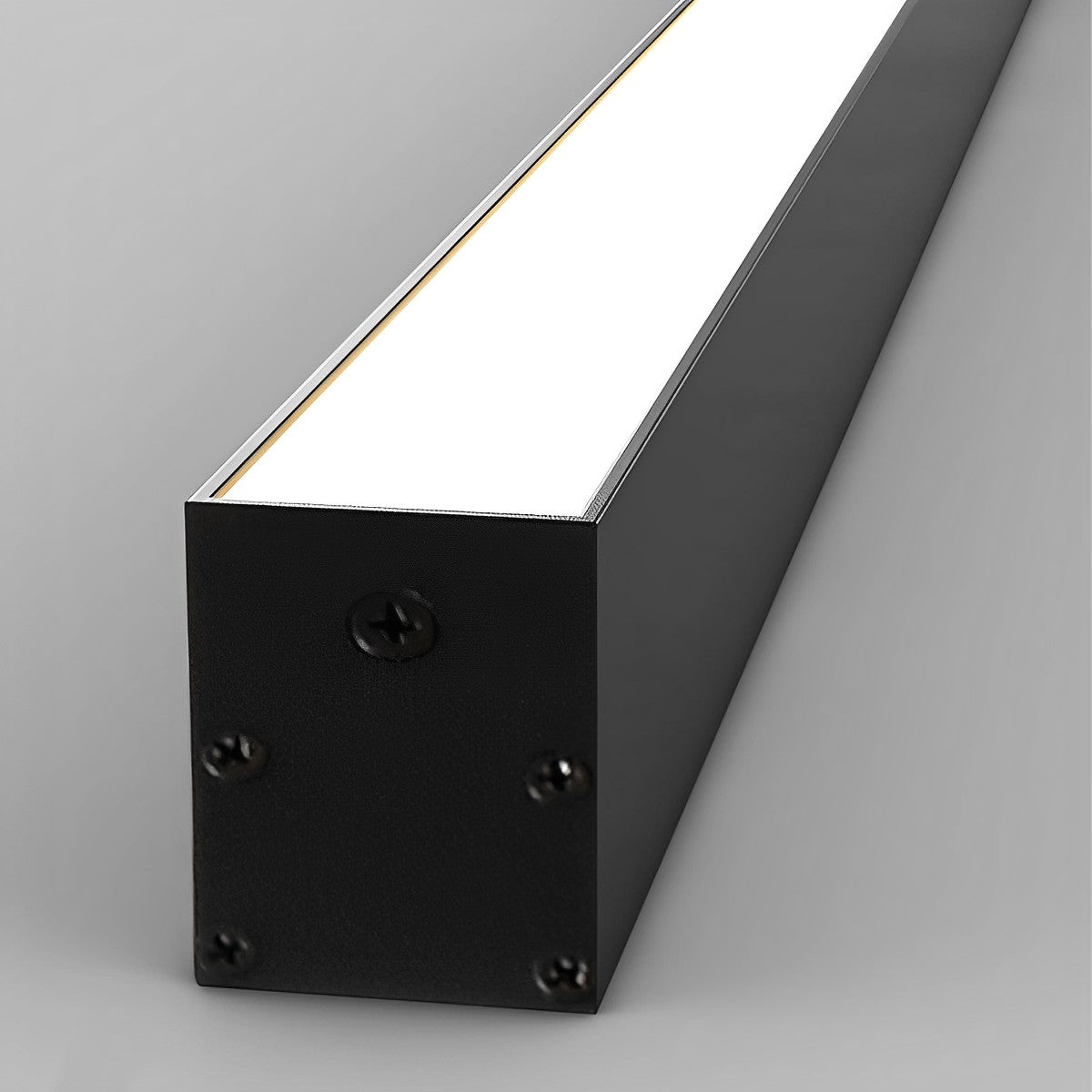 Dimmable LED Ceiling Light — Slim Black Aluminum Linear Fixture