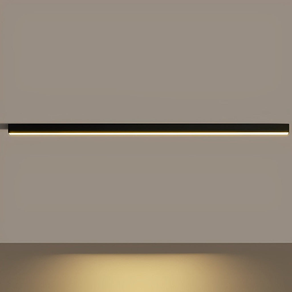 Dimmable LED Ceiling Light — Slim Black Aluminum Linear Fixture
