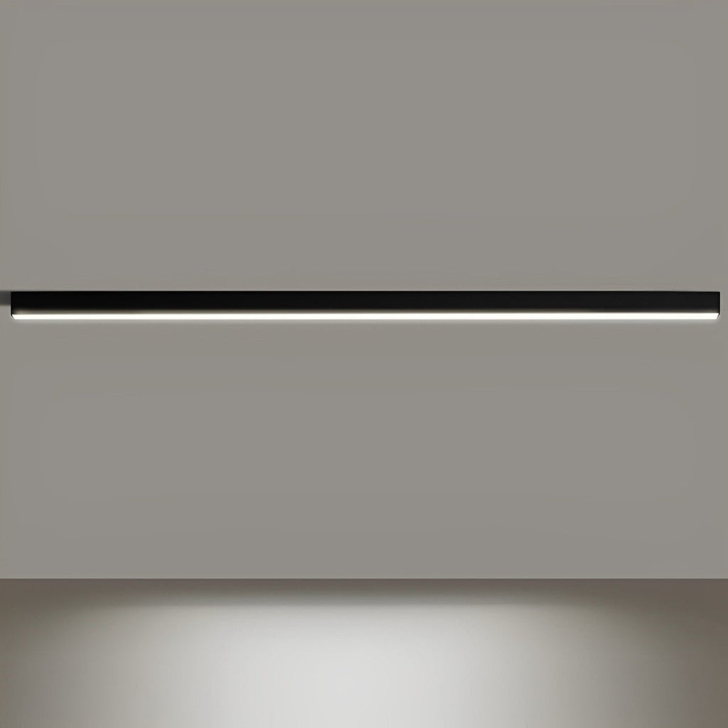 Dimmable LED Ceiling Light — Slim Black Aluminum Linear Fixture