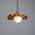 Lyrea Opal Glass Globe Pendant Light From Red Iron And Ceramic