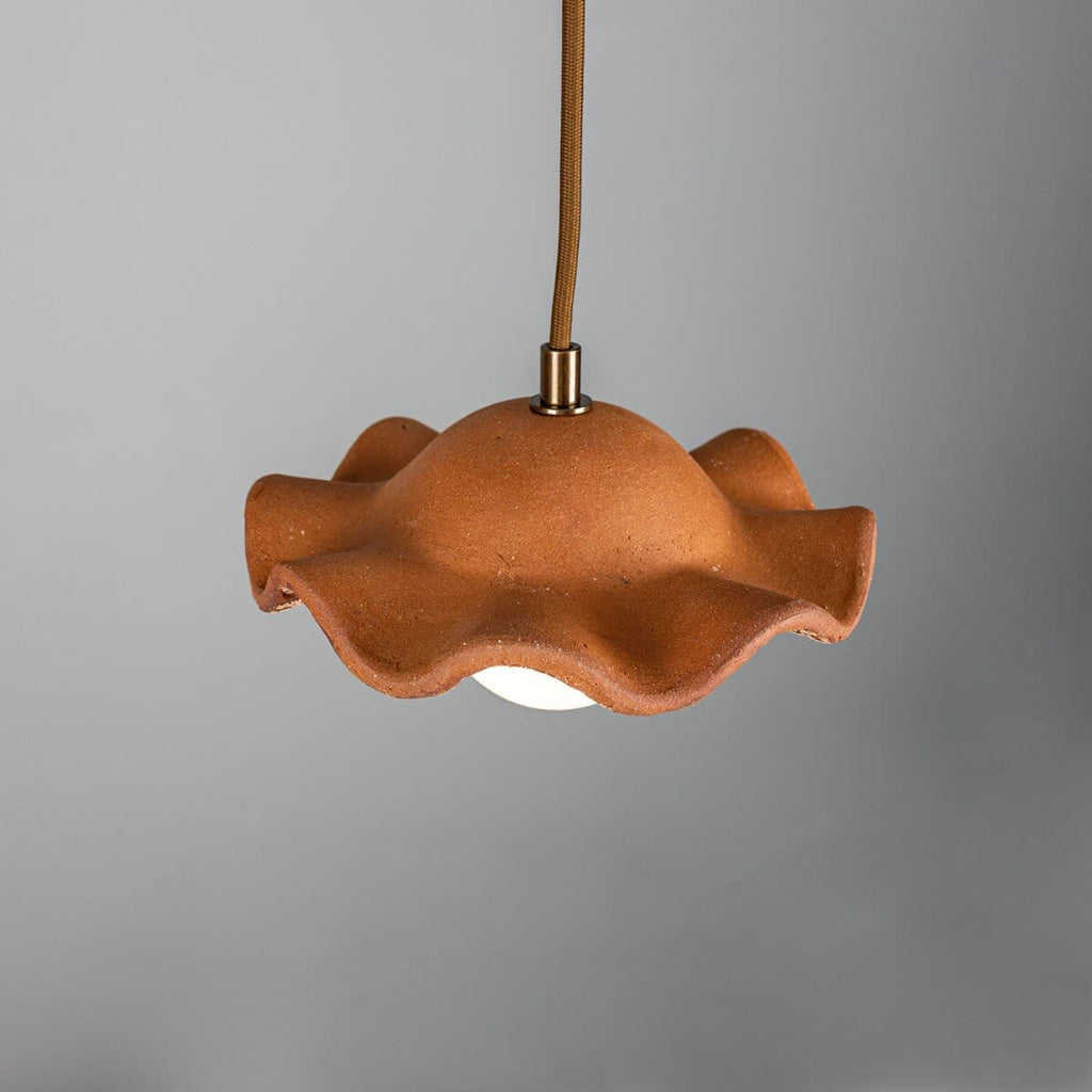 Lyrea Opal Glass Globe Pendant Light From Red Iron And Ceramic