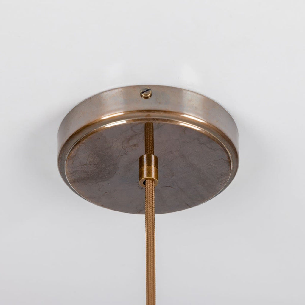 Lyrea Opal Glass Globe Pendant Light From Red Iron And Ceramic