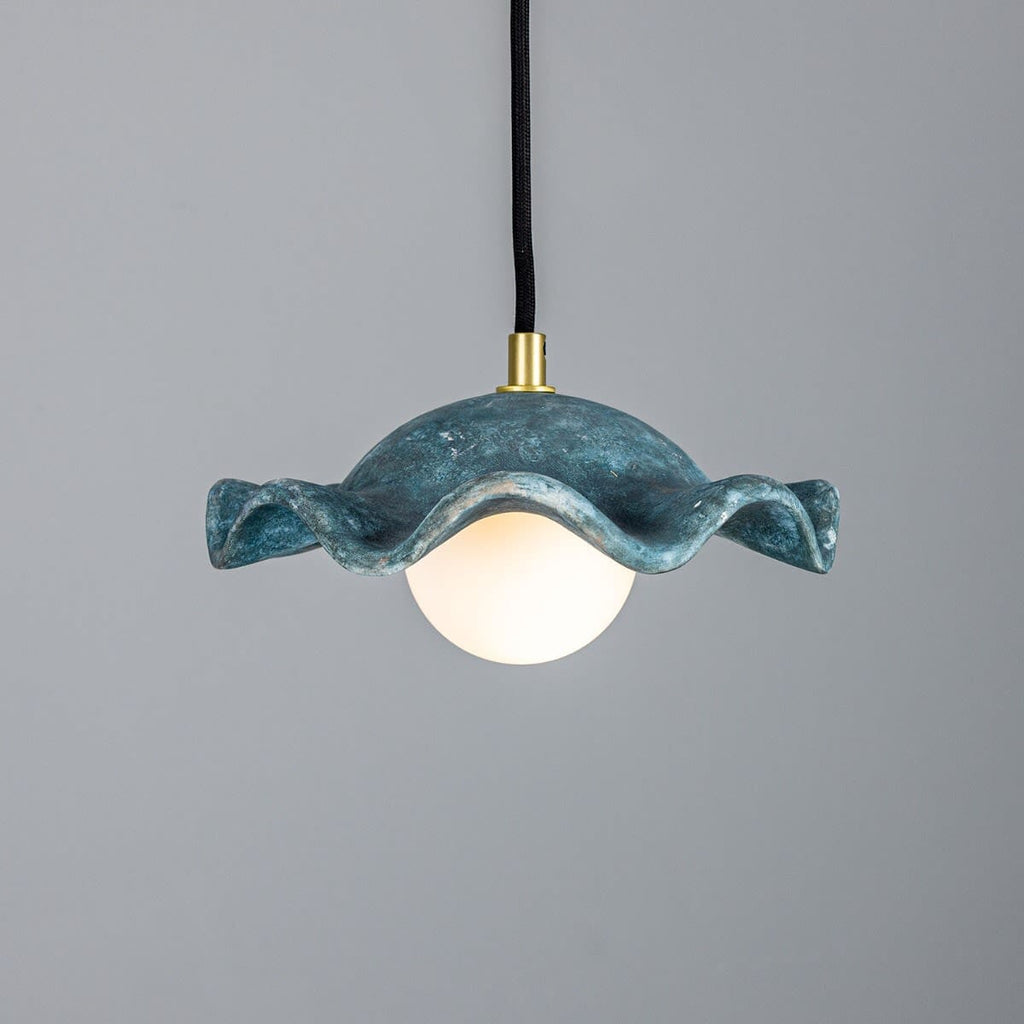 Tidevale Pendant Light Ceramic Shade In Ocean Blues And Earth Tones