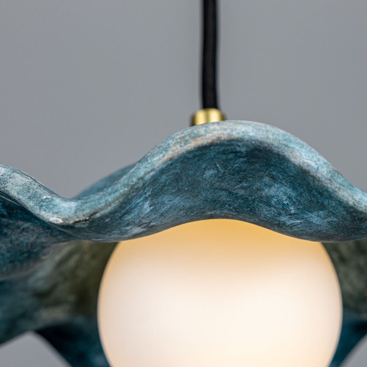 Tidevale Pendant Light Ceramic Shade In Ocean Blues And Earth Tones