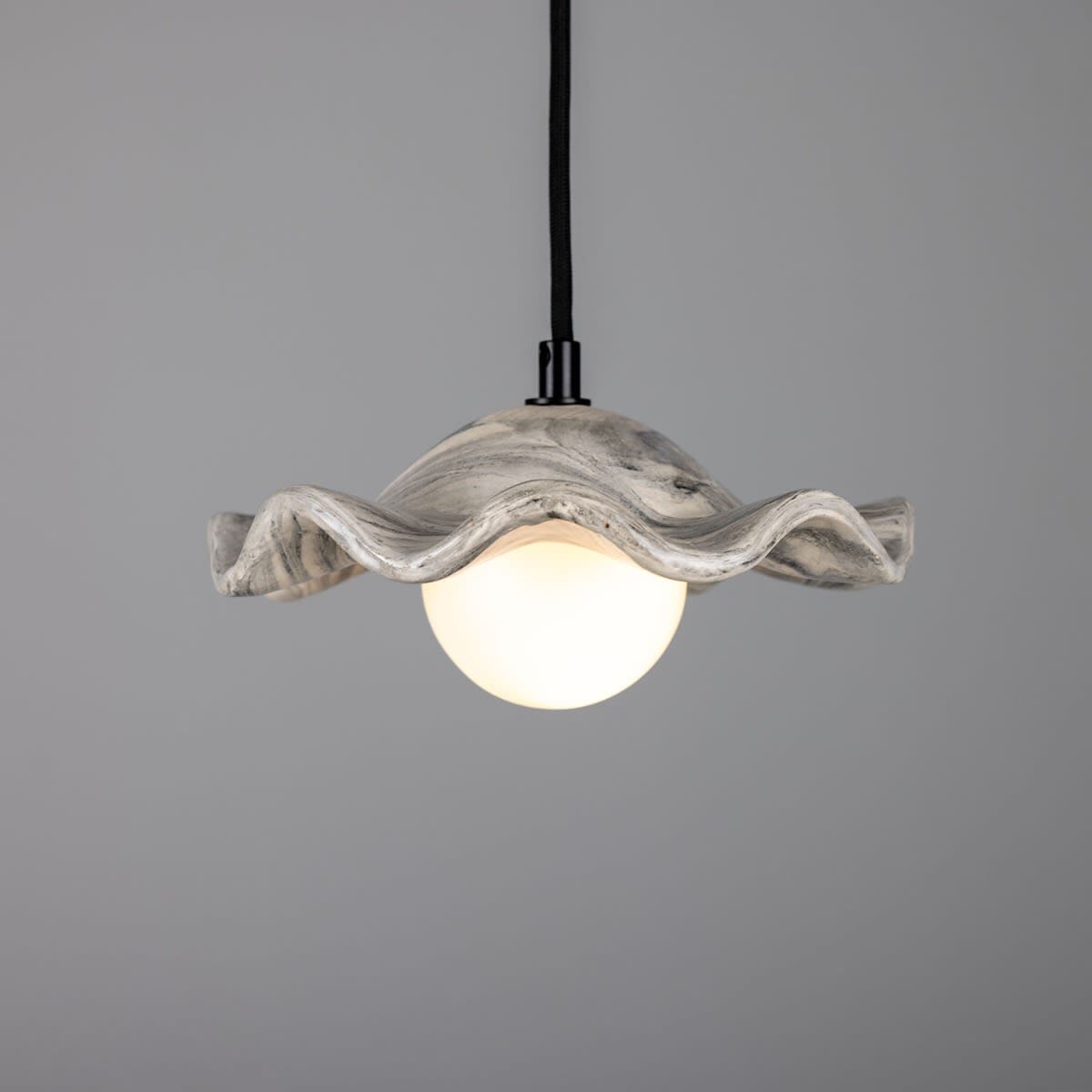 Sylvara Pendant Light Featuring A Marble Pattern Shade