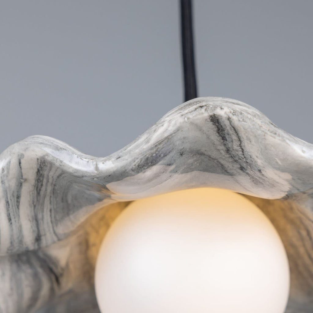 Sylvara Pendant Light Featuring A Marble Pattern Shade
