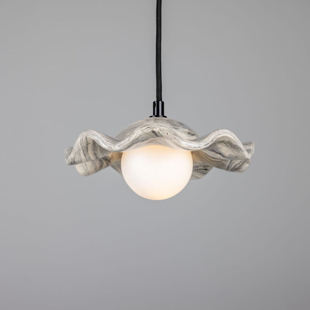 Sylvara Pendant Light Featuring A Marble Pattern Shade