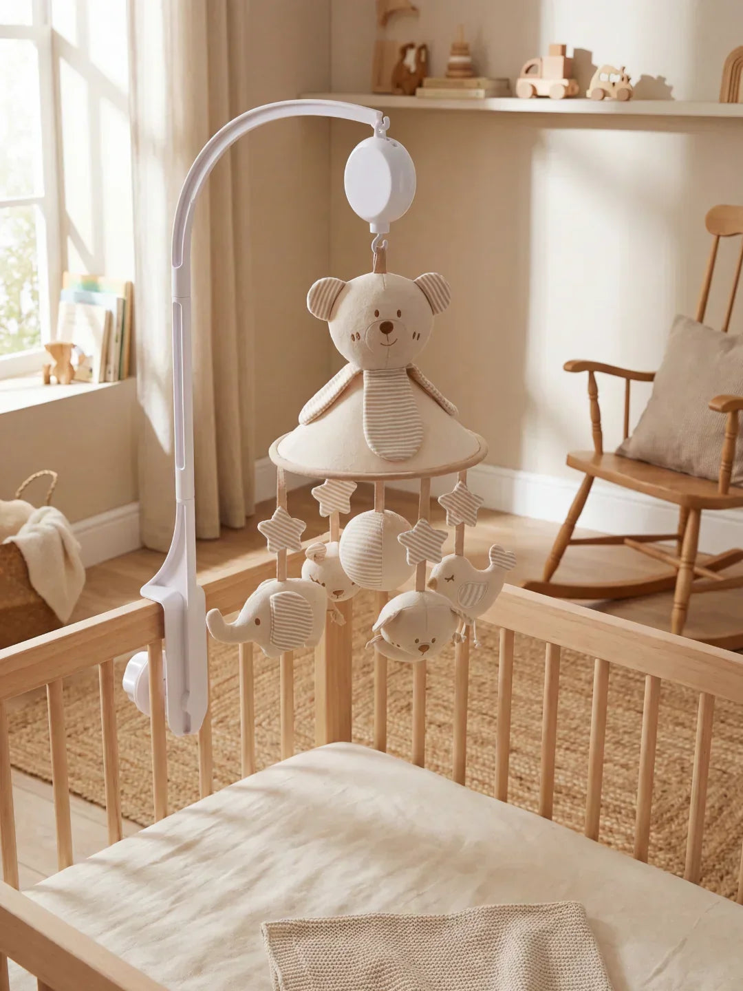 Soothing Wooden Baby Musical Mobile — Support Arm