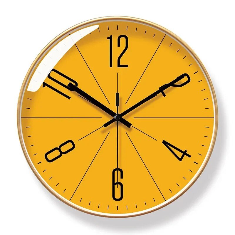 Nordische Wanduhr — modernes minimalistisches Design in Schwarz und Weiß