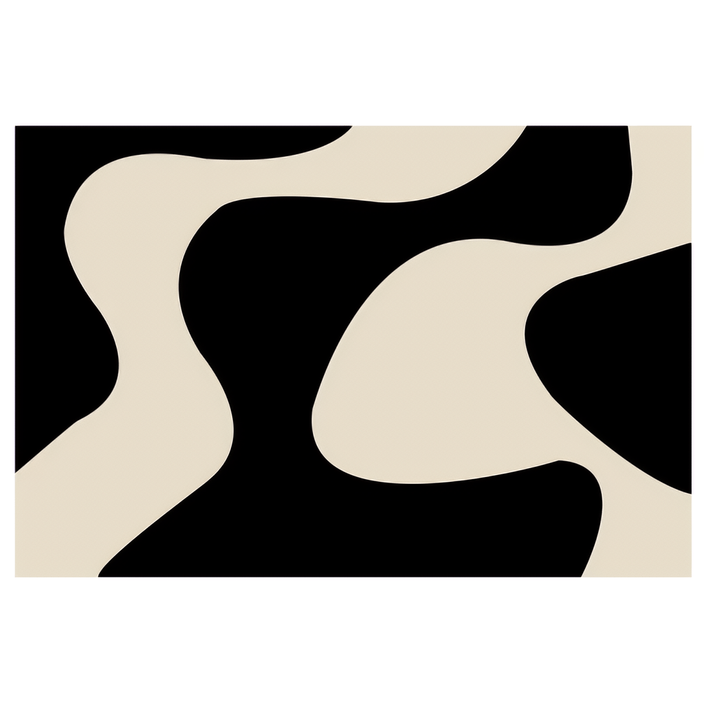 MONOCHROME MAGIC — Black-and-White Wave Luxury Carpet