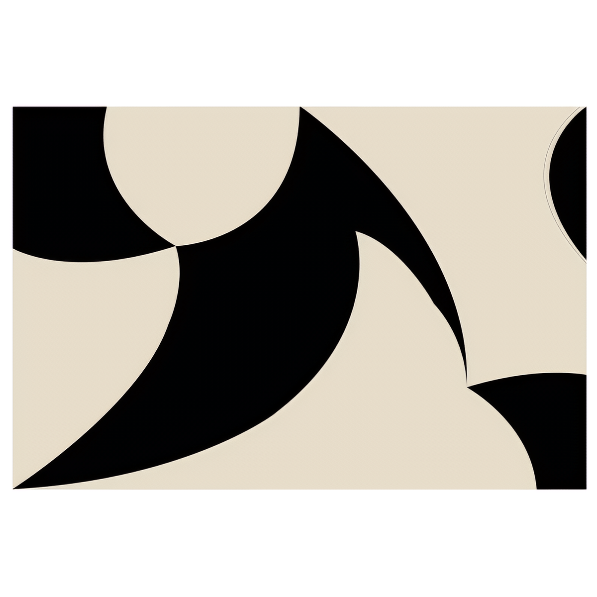 MONOCHROME MAGIC — Black-and-White Wave Luxury Carpet