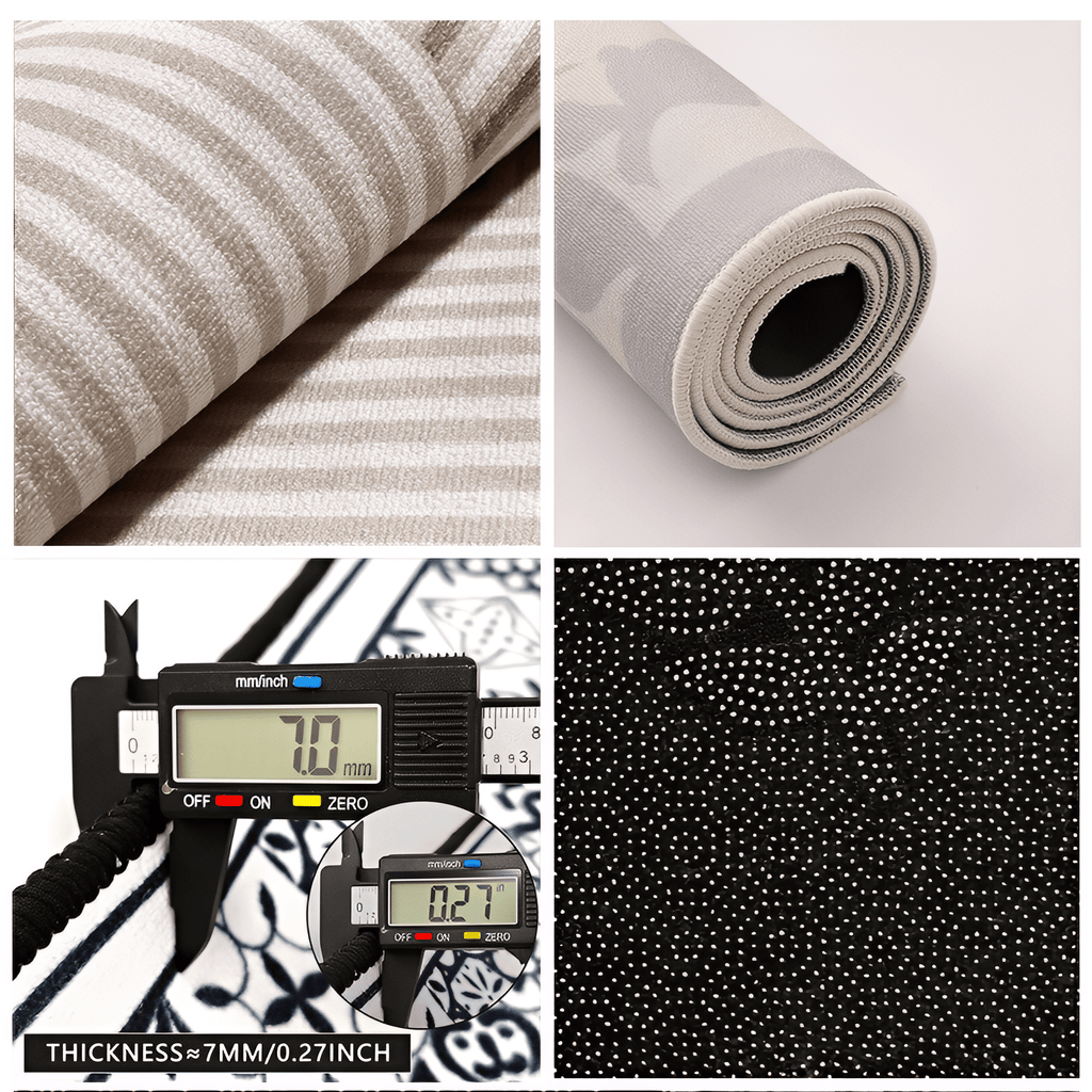 MONOCHROME MAGIC — Black-and-White Wave Luxury Carpet