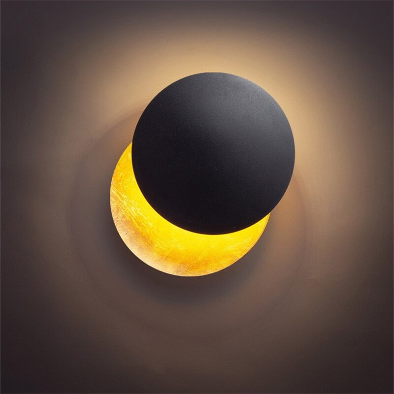 Einzigartige, um 360° drehbare LED-Eklipsen-Wandlampe - Mondphasendesign