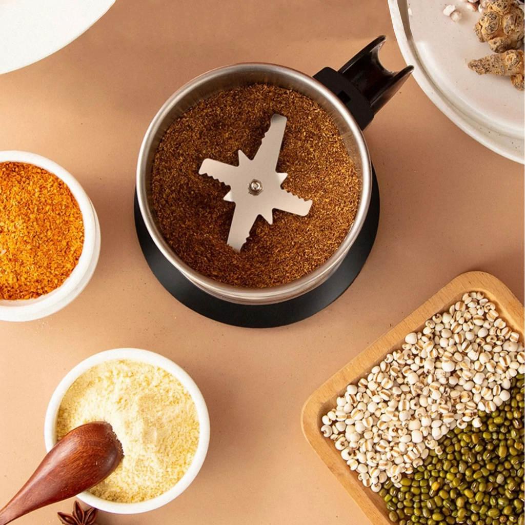 GrindMaster Multifunctional Food Mill — Portable Four-Blade Cutter, Compact