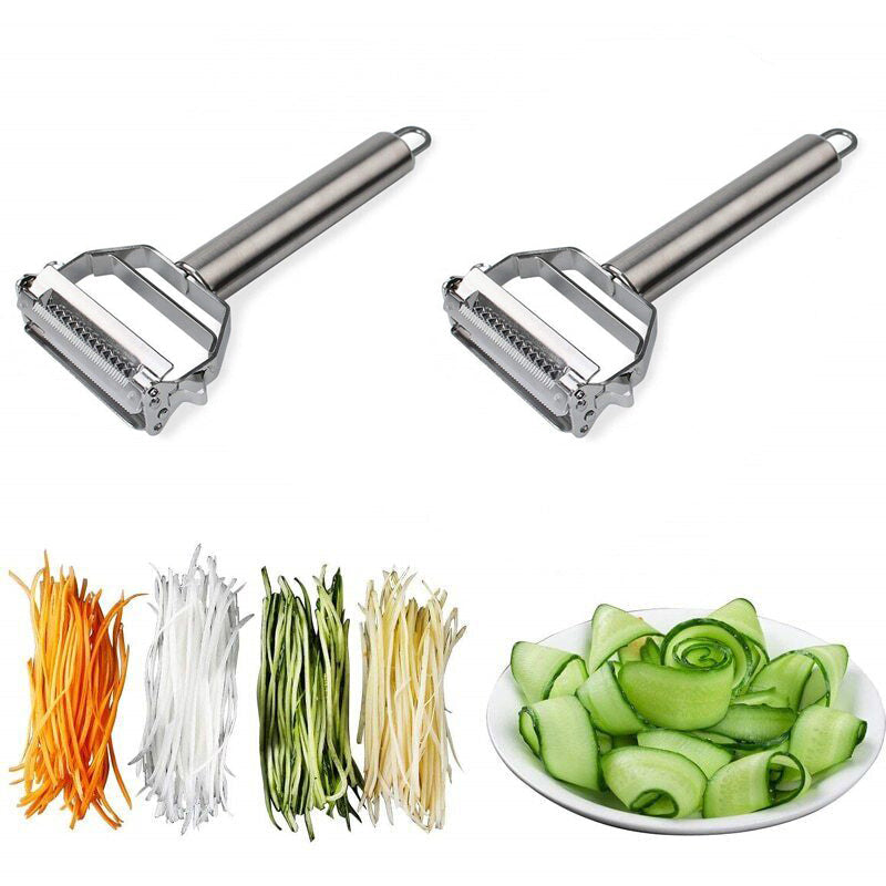 SharpPeel Multifunctional Fruit & Vegetable Peeler — Two-Piece Set, Steady Grip