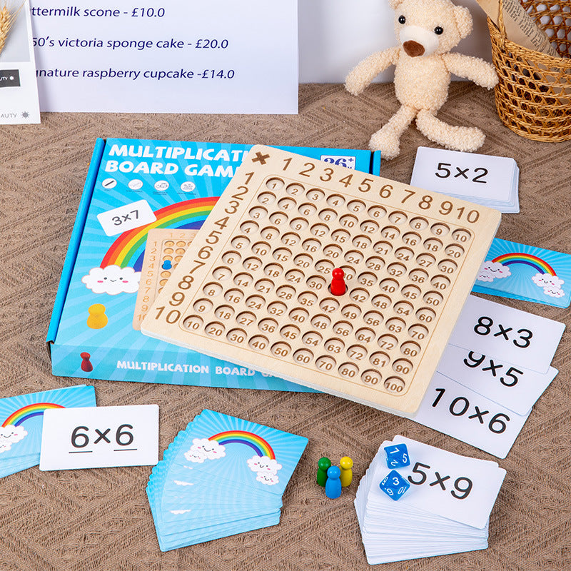 MathWhiz brætspil med multiplikationseventyr — interaktive gangetabelopgaver